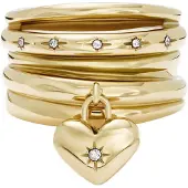 Fossil Ring 'Sadie' guld / transparent