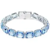 Swarovski Armbånd 'Millenia' lyseblå / sølv
