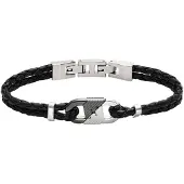 Emporio Armani Armbånd sort / sølv