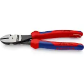 Knipex 74 02 200 T, Diagonale horisontale tænger, 4,2 mm, Krom-vanadium-stål, Plast, Blå, Rød, 200 mm
