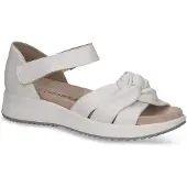 Caprice Sandal, white, made of Leather without heel, Size 38