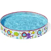 Bestway 55029, Oppustelig pool, 340 L, Rund, 2 År, PVC, Vinyl, Flerfarvet