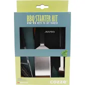 Cozze BBQ set 4 dele: Spartel, Tang, Grillbørste & Grillhandske