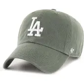 47 'Los Angeles La Dodgers Clean Up Justerbar Hat - Moss Green/White Unisex Voksen - MLB Baseball Cap