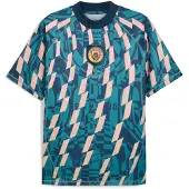 Puma Manchester City ftblSTATEMENT Retro Jersey, Clothing, Marine Blue/Turquoise Surf, XS