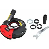 AWTOOLS støvbeskyttelse med udsugning til slibning 115-125 mm (AW09101)