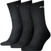 Puma Sokker Crew 3-pak - Sort, størrelse 39-42