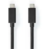 Nedis Ccgb64020bk20 Usb 3.2 Gen 2-kabel Usb-c M-usb-c M 4k@ 20 Gb/s Nikkelbelagt 2 M 100w 60hz
