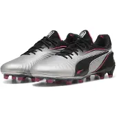Puma KING ULTIMATE FG/AG Football Boots Unisex, Shoes, Silver/Black/Sun Struck, 43