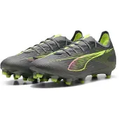 Puma ULTRA 5 MATCH FG/AG Football Boots Unisex, Shoes, Matte Aged Silver/Yellow Alert/Aged Silver, 44