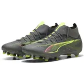 Puma ULTRA 5 MATCH+ FG/AG Football Boots Unisex, Shoes, Matte Aged Silver/Yellow Alert/Aged Silver, 41