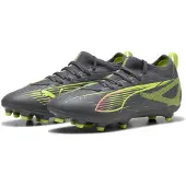 Puma ULTRA 5 MATCH FG/AG Football Boots Youth, Shoes, Matte Aged Silver/Yellow Alert/Aged Silver, 34