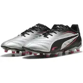 Puma KING PRO FG/AG Football Boots Unisex, Shoes, Silver/Black/Sun Struck, 42.5