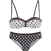 LASCANA Bikini orange / sort / hvid