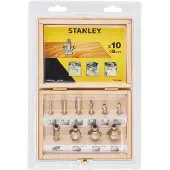 Stanley TCT/HM-fræsere 8 mm, 10 stk. (STA80020)