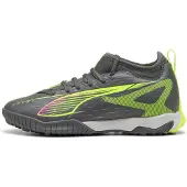 Puma ULTRA 5 MATCH TT Mid Football Boots Youth, Shoes, Matte Aged Silver/Yellow Alert/Aged Silver, 36