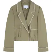 Scalpers Blazer khaki / hvid