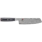 Miyabi Raw 5000FCD nakiri frugtkniv rektangulær 17 cm Damaskus-svart