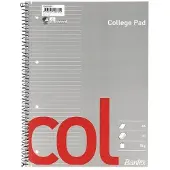 Bantex Kollegieblok A4 COL linjeret m/huller - (10 stk.)