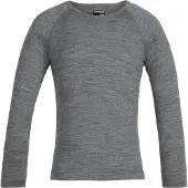 Icebreaker - Skiundertøj børn - K Merino 200 Oasis LS Crewe Gritstone Heather til UnisexUld - Børnetoj Størrelse 14 År Gammel - Grå