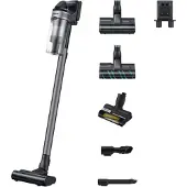 Samsung Jet 75E Pet VS20B75AGR1 - Støvsuger - pind/håndholdt (2-i-1) - uden pose - ledningsfri - sort ChroMetal/teal mint - 1 batteri, inkluderet oplader
