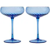 By On Opacity champagneglas 30 cl 2-pak Blå
