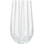 Broste Copenhagen Stripe drikkeglas 55 cl Clear/White stripes