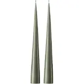 Ester & Erik kegleformet lys 37 cm 2-pak lakeret Green soil 70-0