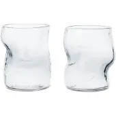Ferm Living Dimple glas 27 cl 2-pak Clear