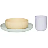 OYOY Spisesæt - Bioplast - 3 Dele - Pullo - Pale Mint/Vanilla/La - - OneSize - Spisesæt