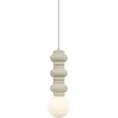 QAZQA Retro pendellampe beige med mat glas - Fedde