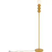 QAZQA Retro gulvlampe sennepsgul med mat glas - Fedde