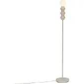 QAZQA Retro gulvlampe beige med matglas - Fedde