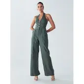 BWLDR Jumpsuit 'Amie' oliven