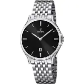 Festina Herreur F16744-4 Sort/Stål Ø39 mm