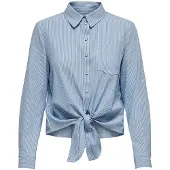 ONLY Bluse lyseblå / hvid