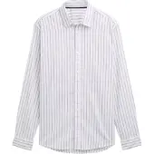 Tom Tailor Striped Slub Oxford Skjorte Med Lange ærmer