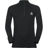 Odlo - Skiundertøj børn - T-Shirt ML 1/2 ZIP Active Warm Eco Kids Black til Unisex - Børnetoj Størrelse 104 cm - Sort
