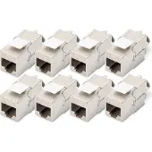 Digitus - Modular indlæg - keystone, værktøjsfri - CAT 6a - skærmet - RJ-45 (pakke med 8)