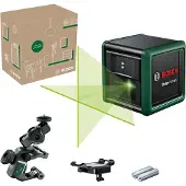 Bosch linjelaser - Quigo Green (levereras med 2 batterier, MM2 universaltång och 1 fixeringsanpassning)