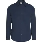 Calvin Klein Solid Stretch Slim Fit Skjorte Med Lange ærmer
