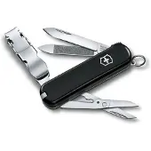 Victorinox NailClip 580, Slip joint knife, Multi-tool knife, Spey point, Sort, 8 værktøjer, 6,5 cm