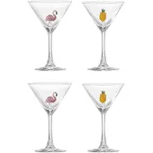 Bloomingville Misa cocktailglas 17 cl 4 dele Clear-flamingo, clear-pineapple