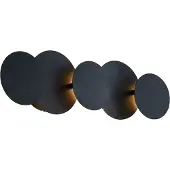 QAZQA Modern Wall Lamp Black incl. LED 3-Step Dimmable 5-Lights - Sunrise