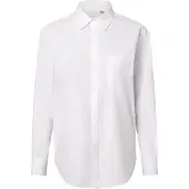 Gant Ganttil kvinder. 4300212 Hvid poplinskjorte i relaxed fit (34), Casual, Bomuld, Lange ærmer