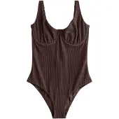 Next Badedragt 'Tummy' choko