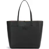 Ralph Lauren Lauren Ralph Laurentil kvinder. 431960183002 Cameryn stor tote taske sort kornet læder (OSFA), Casual