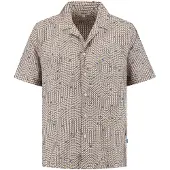 Shiwi Skjorte 'Vic' beige / blå / sort / offwhite