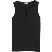 Tom Tailor Fabric Mix Crew Neck ærmeløs T-shirt