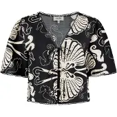 Shiwi Bluse 'Imke' sort / hvid